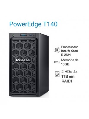 Servidor DELL PowerEdge T140 | 2HDs de 1TB | 16GB | Windows Server‎